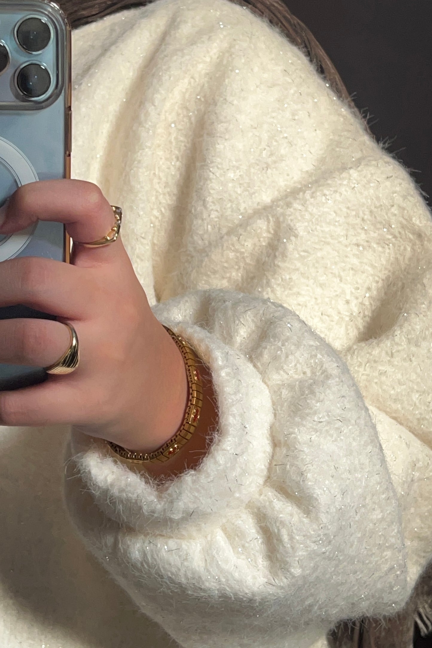 Sparkling fluffy sweater